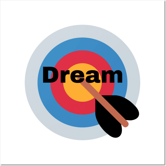 dream red archery target illustration Wall Art by Artistic_st